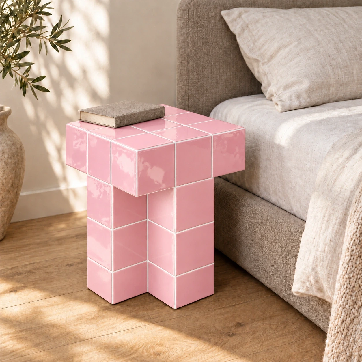 Mesa de luz FUNGO en rosa